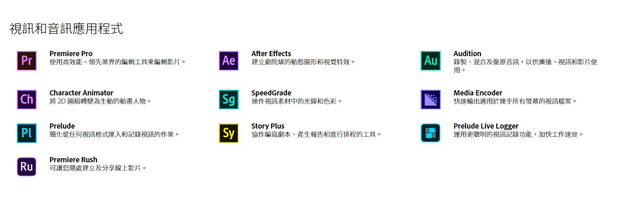 ADOBE視訊及音訊編輯軟體